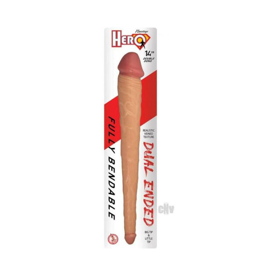 Hero Double Dong 14 In. White-blank-Sexual Toys®