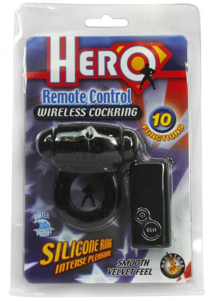 Hero Remote Control Wireless Cock Ring Black-blank-Sexual Toys®