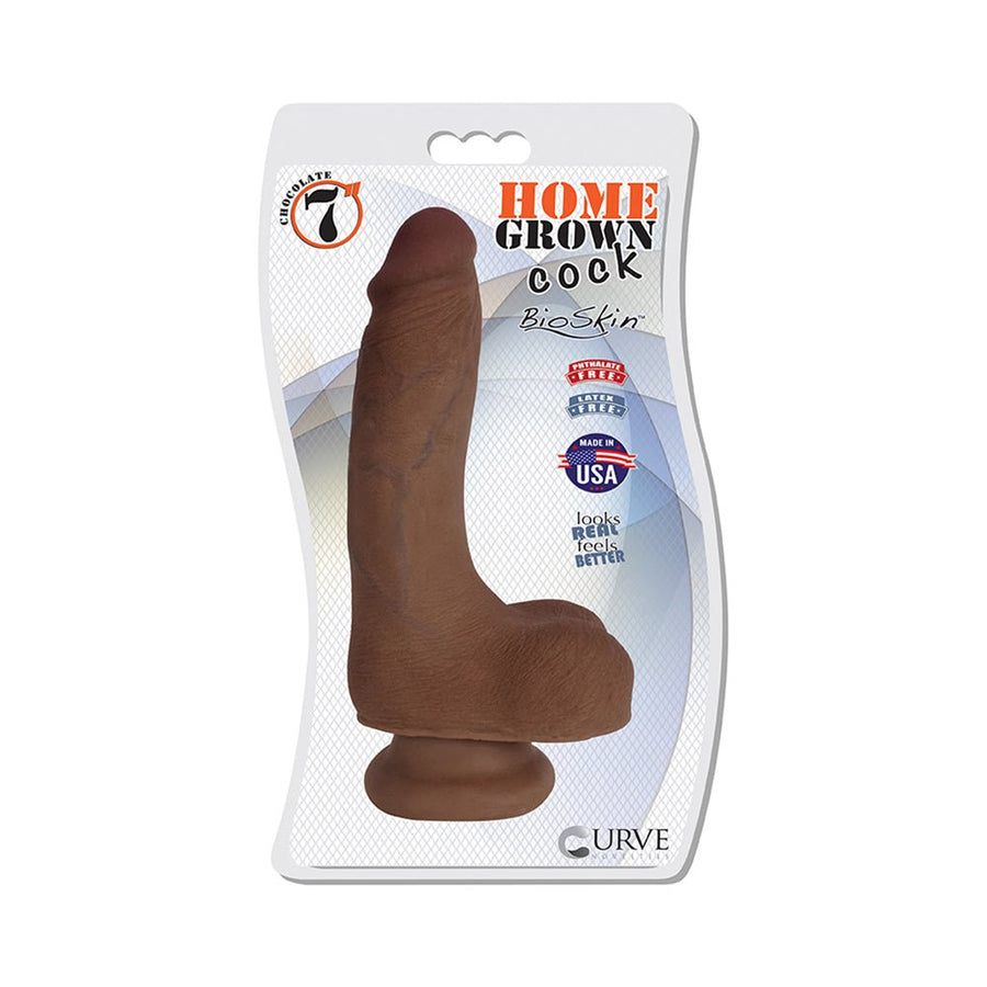 Home Grown Cock 7 inches Chocolate Brown Dildo-Curve Novelties-Sexual Toys®