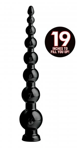 Hosed 19 Inches Graduated Bead Anal Snake Black-Hosed-Sexual Toys®