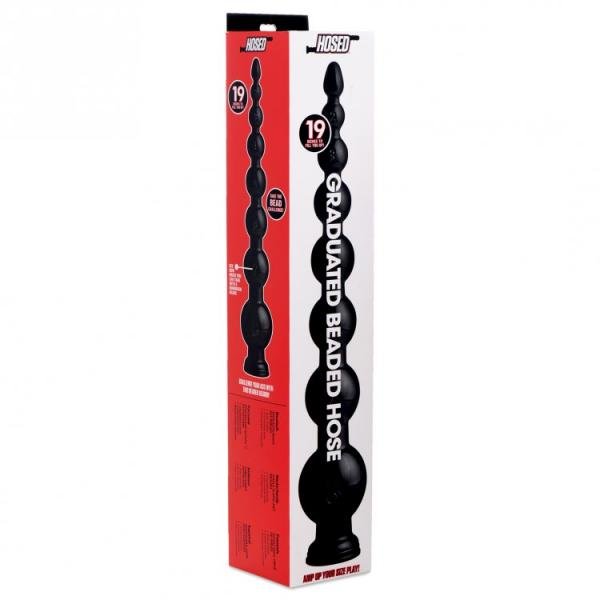 Hosed 19 Inches Graduated Bead Anal Snake Black-Hosed-Sexual Toys®
