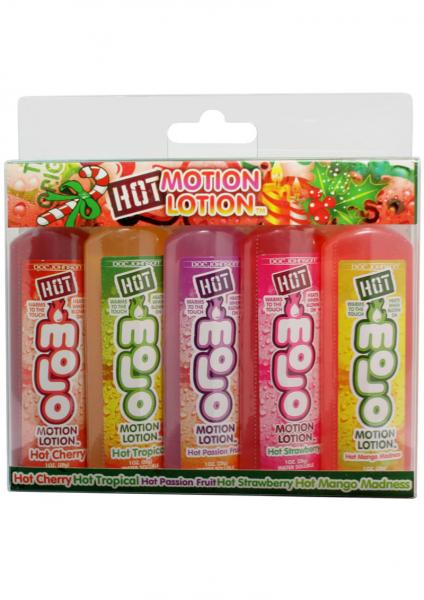 Hot Motion Lotion Christmas Pack 5 Assorted Flavors 1 Ounce-Doc Johnson-Sexual Toys®