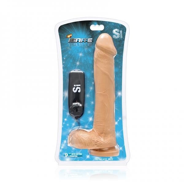 9 inches Cock Balls with Vibrating Egg Vanilla Beige-Ignite-Sexual Toys®