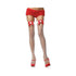 Industrial Net Thigh Highs W/ Bow And Nurse Badge O/s White/red-blank-Sexual Toys®