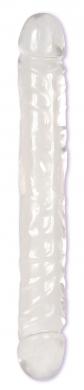 Jellies Jr 12&quot; Double Dong - Clear-Doc Johnson-Sexual Toys®