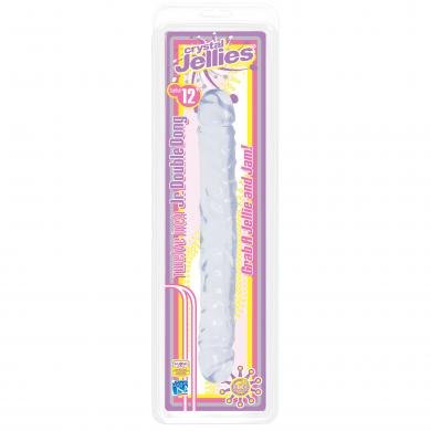 Jellies Jr 12&quot; Double Dong - Clear-Doc Johnson-Sexual Toys®