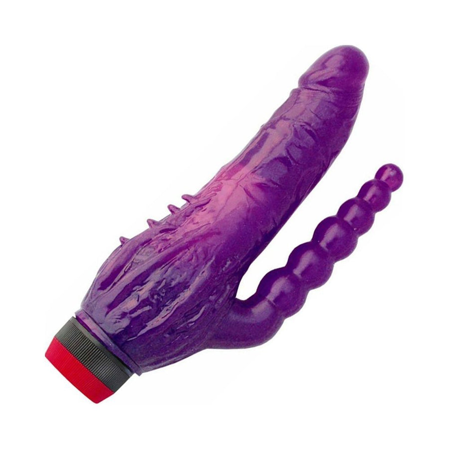 Jelly Caribbean Tango Double Dong Purple Vibrator-Golden Triangle-Sexual Toys®