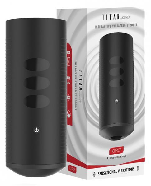 Kiiroo Titan Interactive Vibrating Stroker - Black-Kiiro-Sexual Toys®