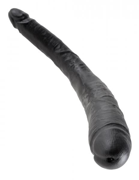 King Cock 16&quot; Tapered Double Dildo - Black-Pipedream-Sexual Toys®