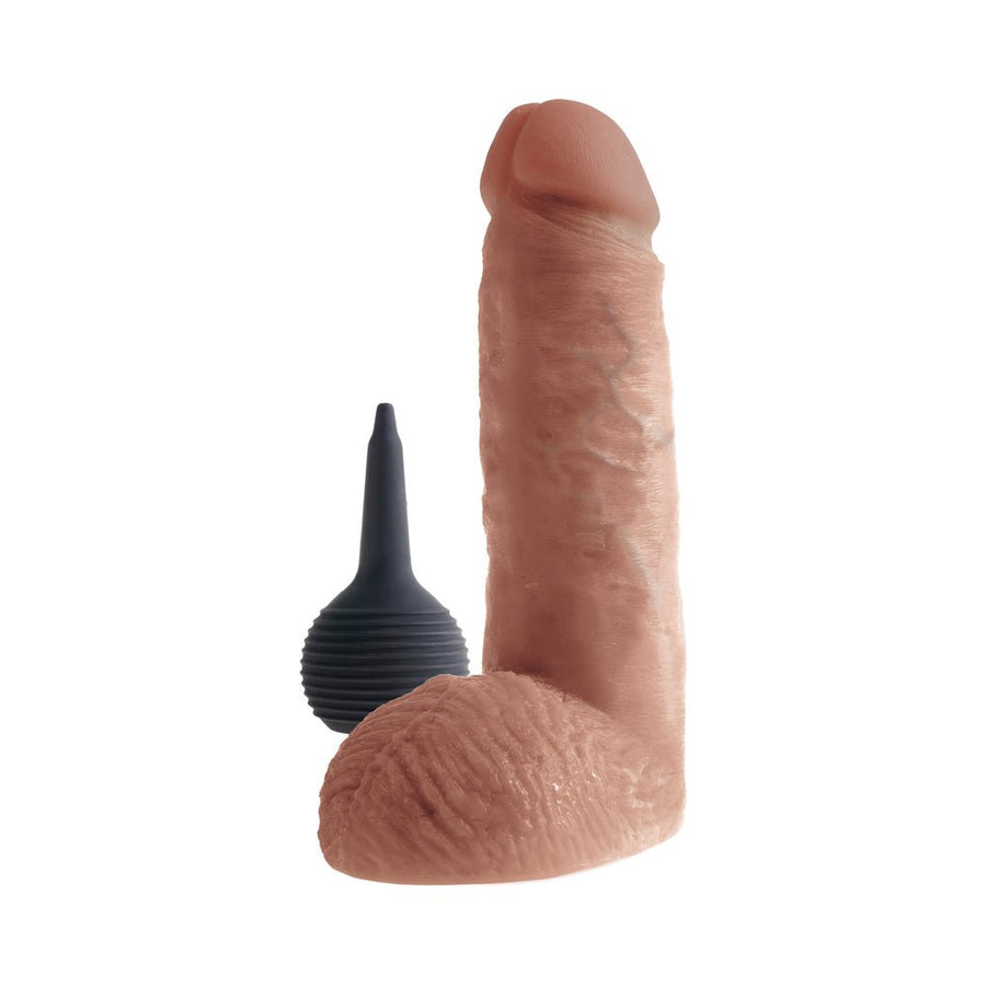 King Cock 8in Squirting Cock With Balls Tan-blank-Sexual Toys®