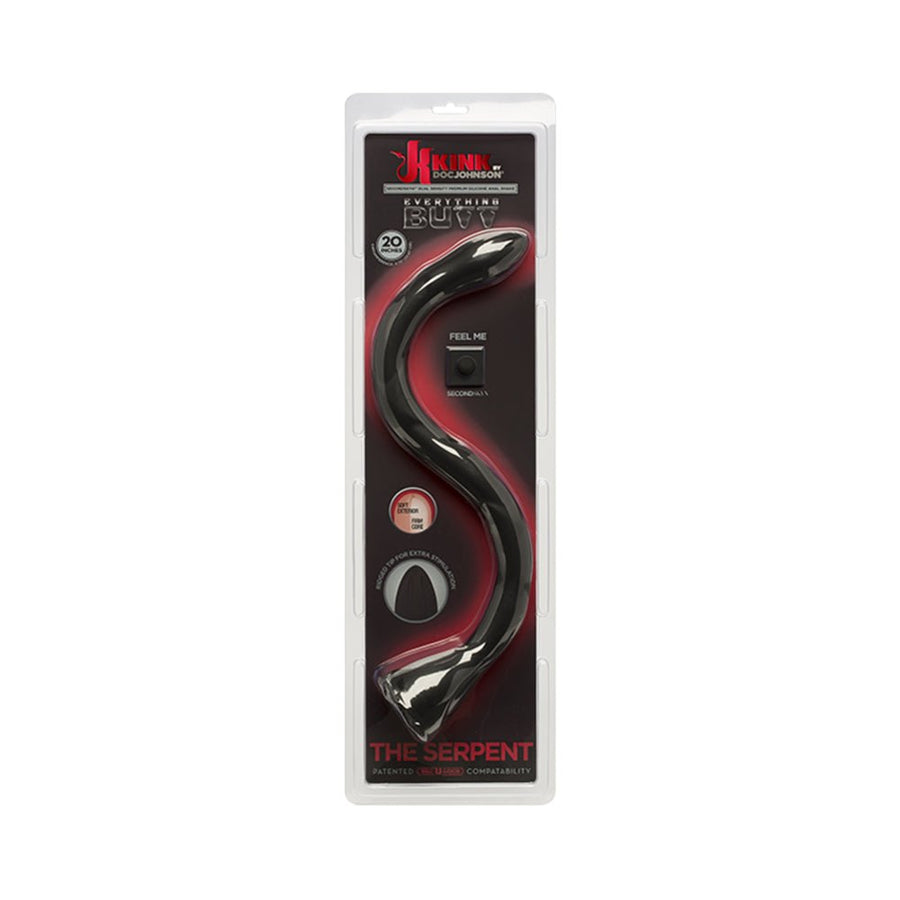 Kink The Serpent Anal Snake 20 inches Silicone Black-Doc Johnson-Sexual Toys®