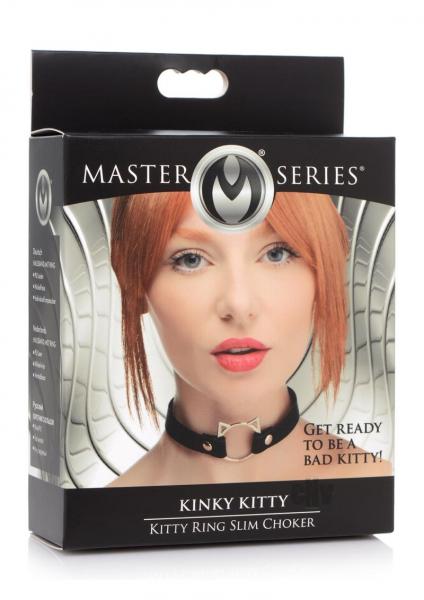 Kinky Kitty Ring Slim Choker - Black-Master Series-Sexual Toys®