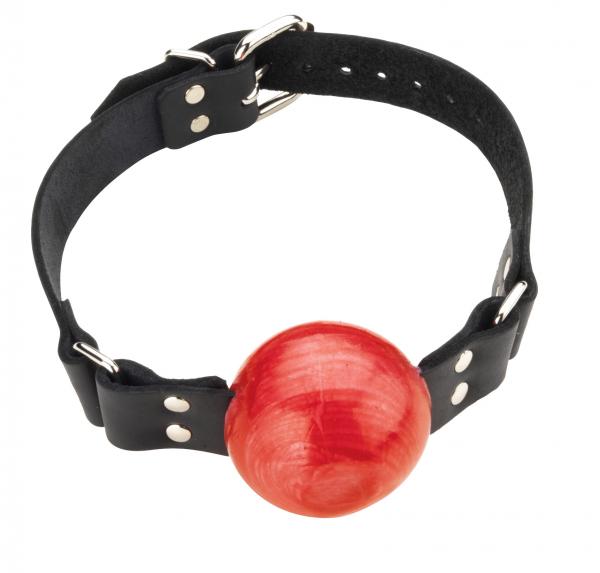 Large Ball Gag With Buckle 2 Inch - Red-blank-Sexual Toys®
