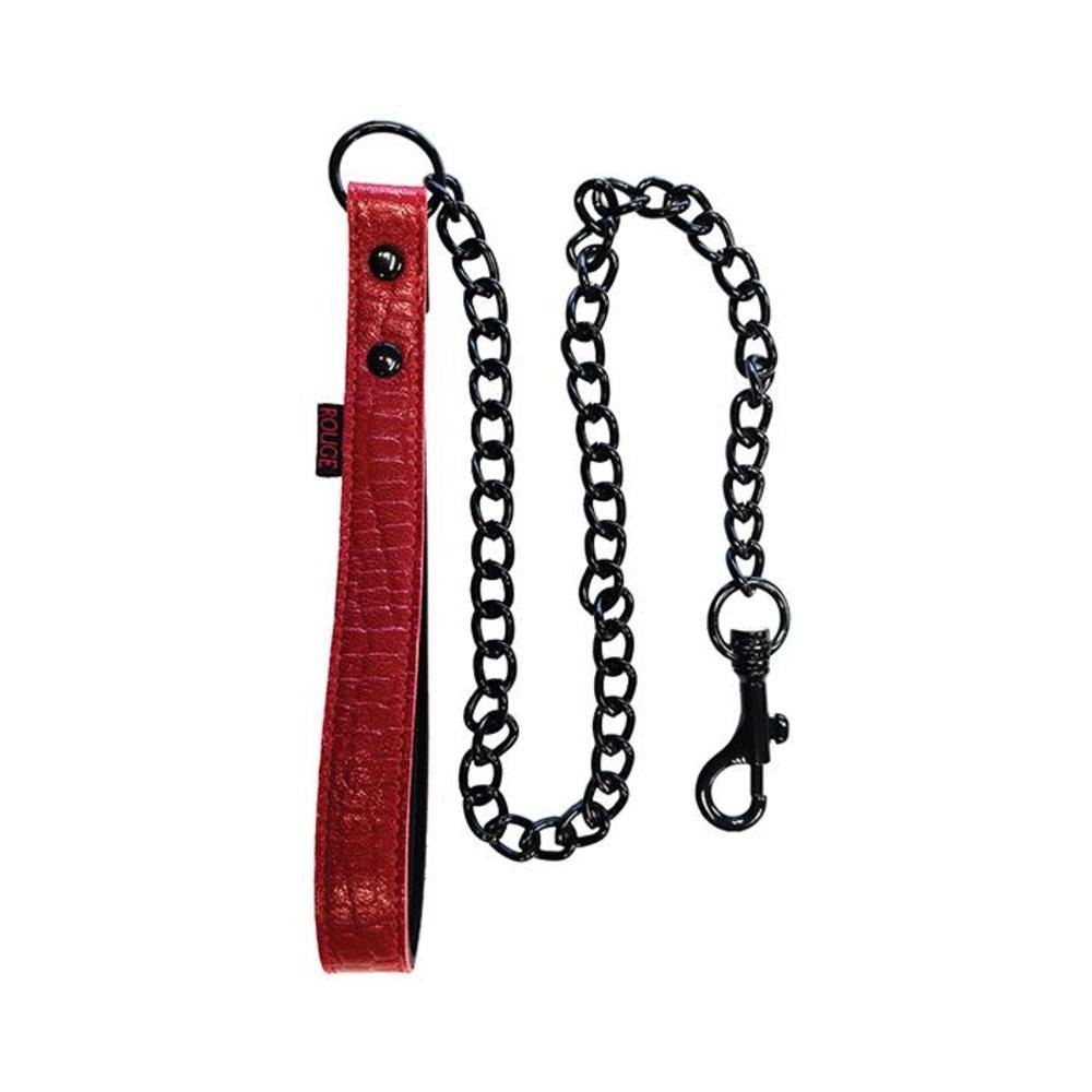 Leather Leash  Burgunday & Black Accessories-blank-Sexual Toys®