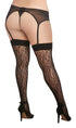 Leopard Fishnet Thigh High Dmd Black Queen O/s-blank-Sexual Toys®