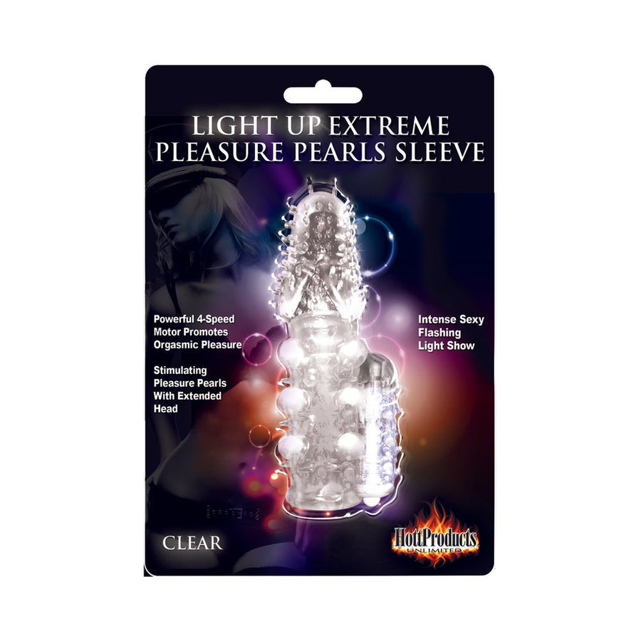 Light Up Extreme Vibrating Pleasure Clear Sleeve-Hott Products-Sexual Toys®