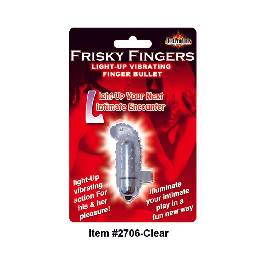 Light Up Frisky Finger - Clear.-Hott Products-Sexual Toys®