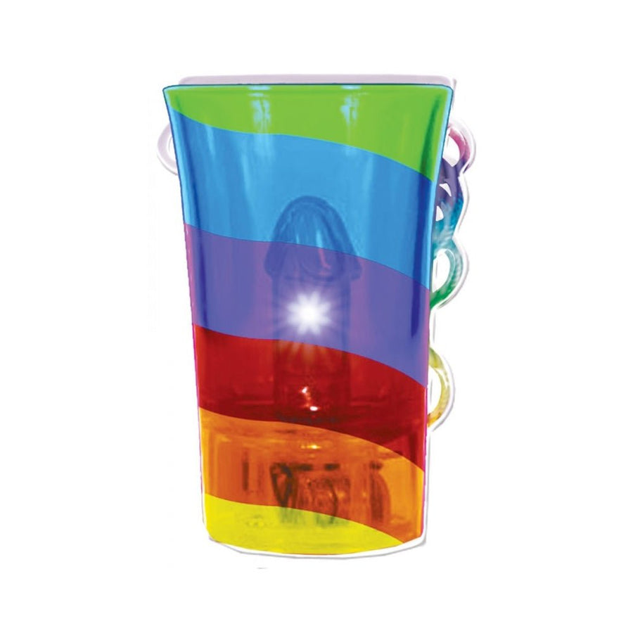 Light Up Rainbow Pecker Shot Glass-Hott Products-Sexual Toys®