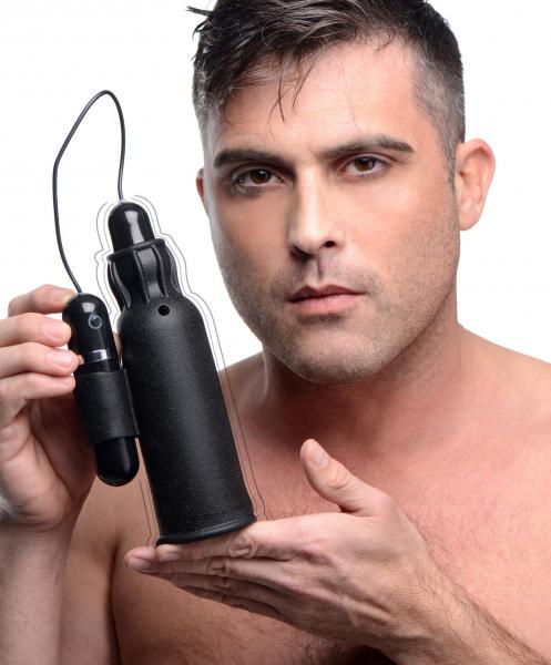 Lightning Stroke Silicone Stroker With Vibrating Bullet-Trinity Vibes-Sexual Toys®