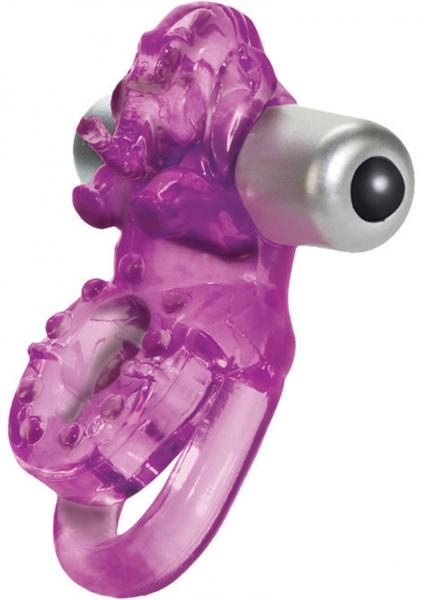 Lovers Delight Ele Double Support Enhancer Ring With Removable 3 Speed Stimulator Purple-blank-Sexual Toys®