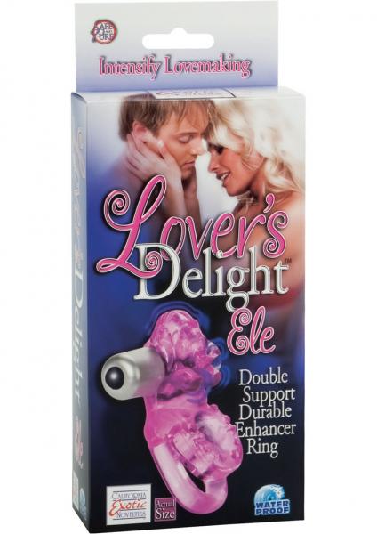 Lovers Delight Ele Double Support Enhancer Ring With Removable 3 Speed Stimulator Purple-blank-Sexual Toys®
