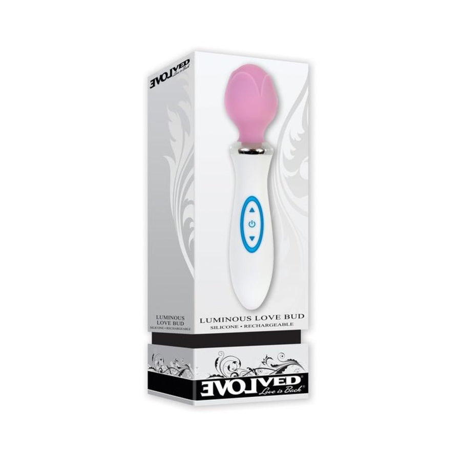 Luminous Rose Rechargeable Wand Massager Pink-Evolved-Sexual Toys®