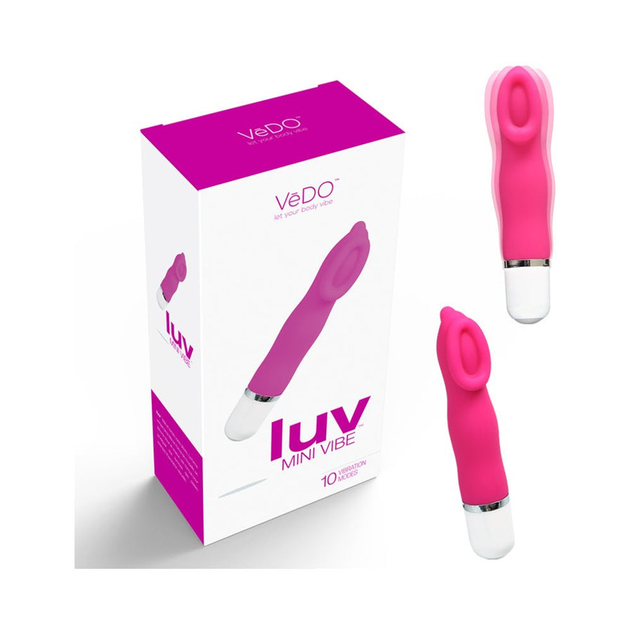 Luv Mini Silicone Waterproof Vibe - Hot Pink-VeDO-Sexual Toys®