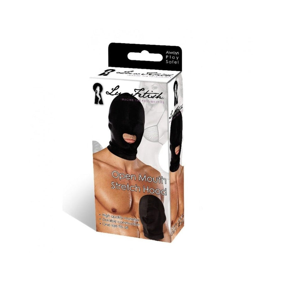Lux Fetish Open Mouth Stretch Hood Black O/S-Electric Eel-Sexual Toys®