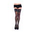 Lycra Sheer Thigh High W/5in Silicone Lace Top O/s Black-blank-Sexual Toys®