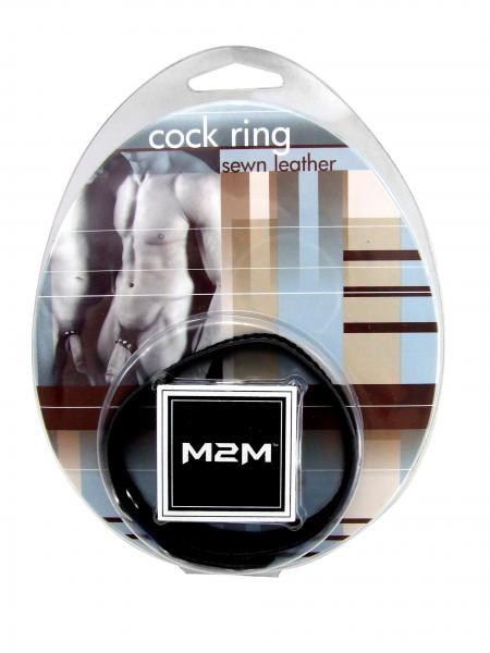 M2M Cock Ring Leather 3 Snaps Black-PHS-Sexual Toys®