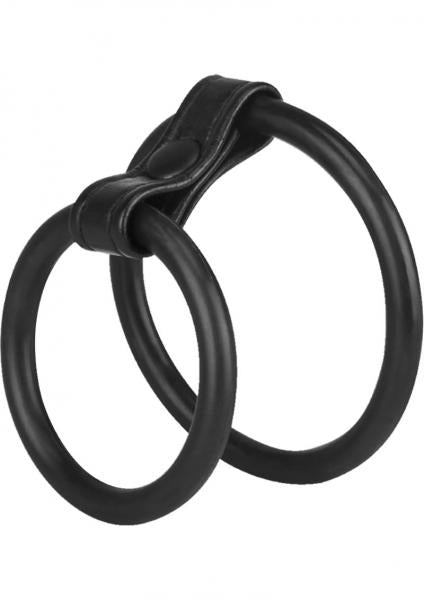 Macho Silicone Duo Cock And Ball Ring Black-The MachO Collection-Sexual Toys®