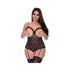 Magic Silk Ooh La Lace Cupless & Crotchless Teddy Black Queen-blank-Sexual Toys®