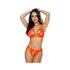Magic Silk Strap Tease Bra & Crotchless Panty Set Orange L/xl-blank-Sexual Toys®