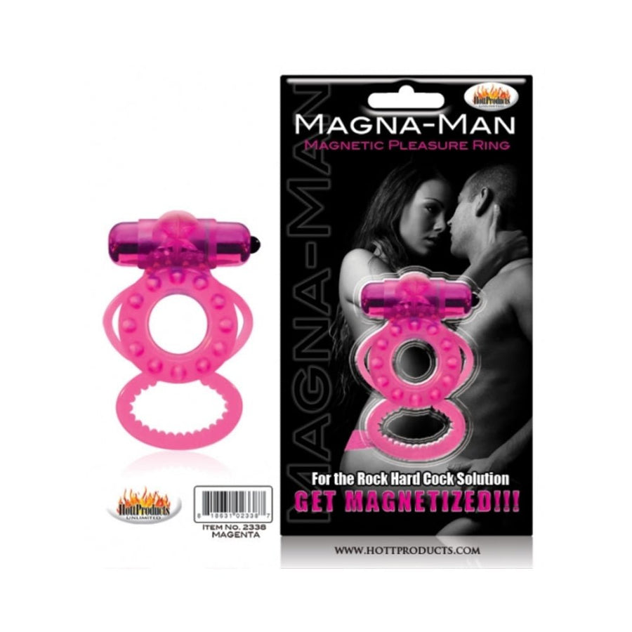 Magna Man Magnetic Ring Magenta-Hott Products-Sexual Toys®