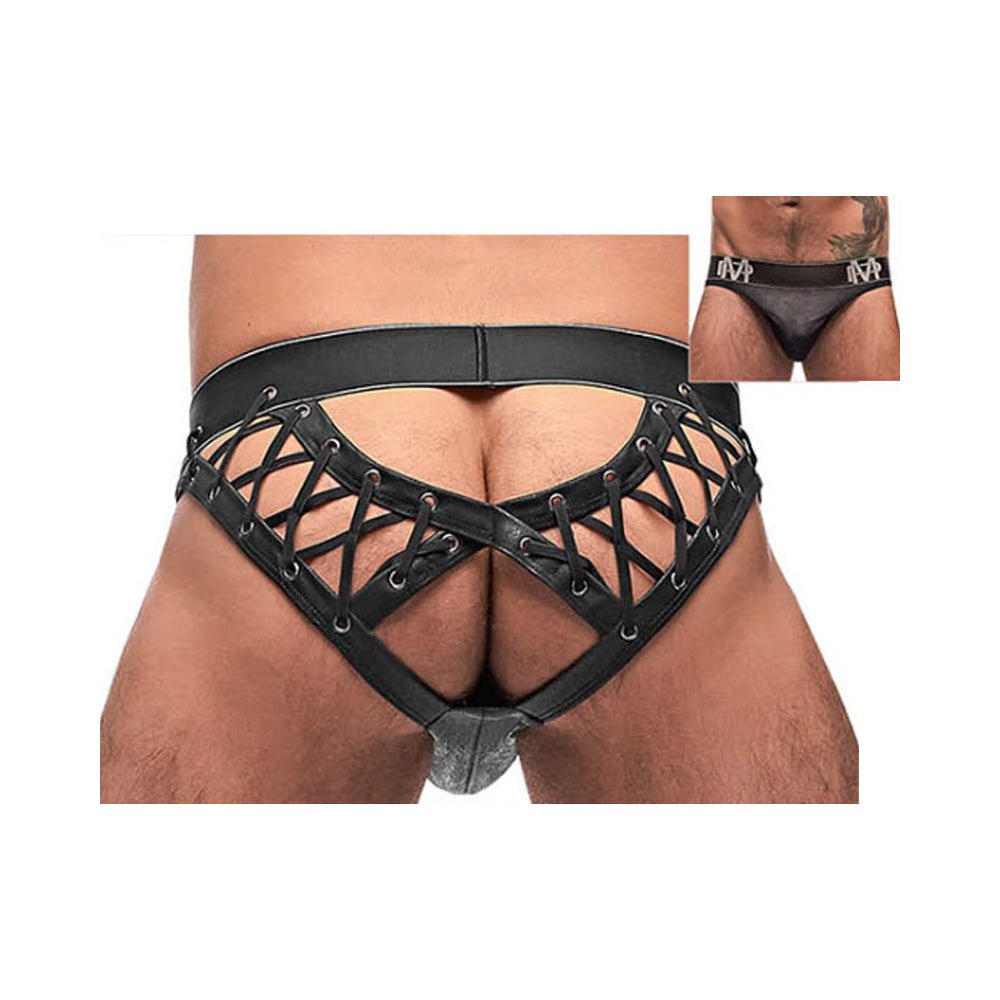 Male Power Black Ice Lace Up Moonshine Black L/xl-Male Power-Sexual Toys®