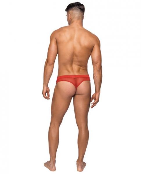 Male Power Hose Mesh Thong Red L/XL-Male Power Underwear-Sexual Toys®