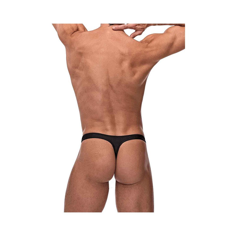 Male Power Nylon Lycra Pull Tab Thong Black OS-Male Power-Sexual Toys®