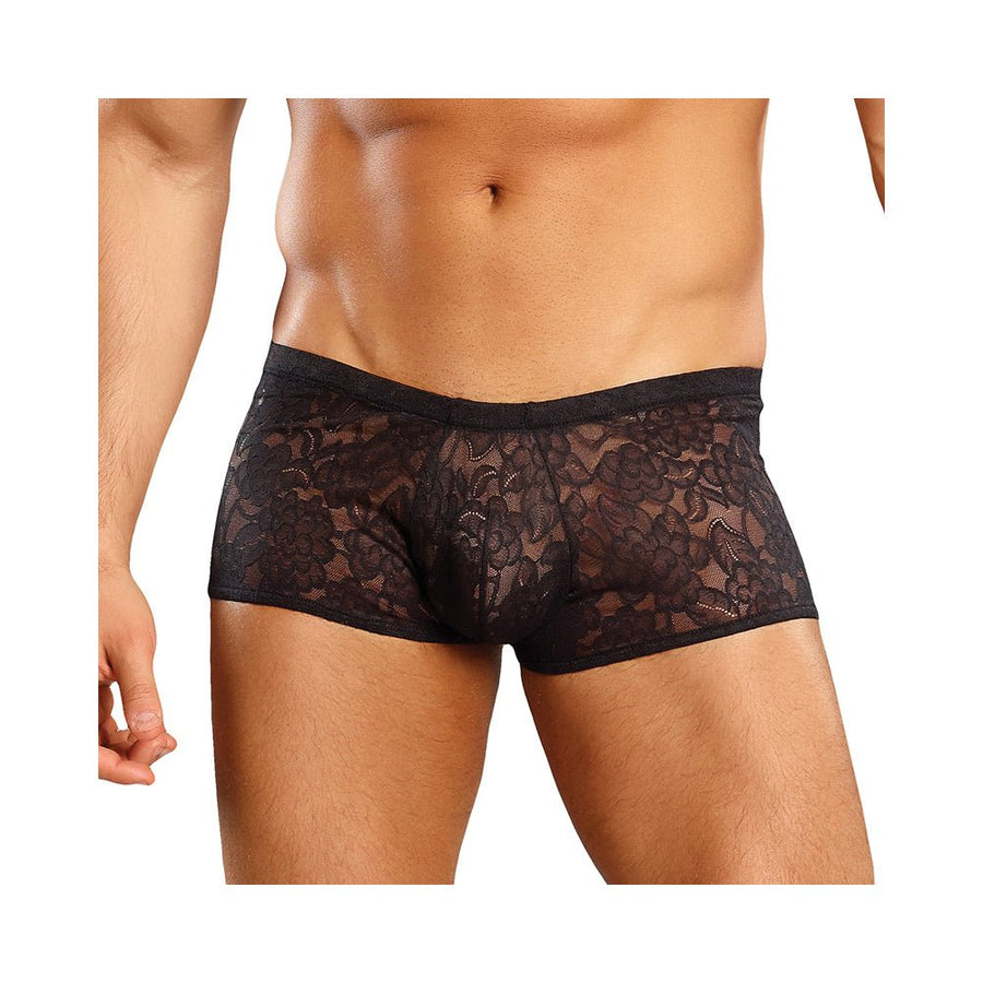 Male Power Stretch Lace Mini Short Black Small-Male Power-Sexual Toys®