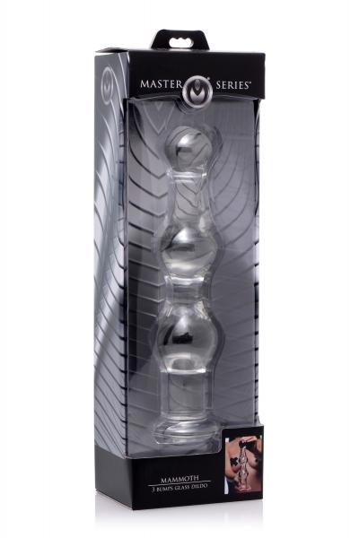 Mammoth 3 Bumps Glass Dildo Clear-Master Series-Sexual Toys®