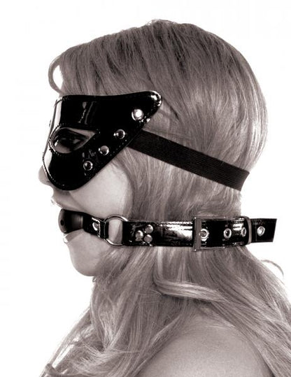 Masquerade Mask &amp; Ball Gag Black-Fetish Fantasy Limited Edition-Sexual Toys®