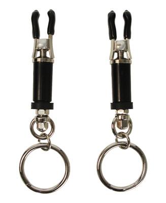 Adjustable Bondage Ring Barrel Nipple Clamps-Master Series-Sexual Toys®