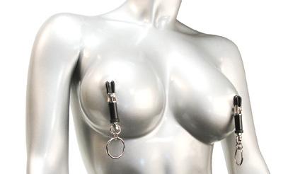 Adjustable Bondage Ring Barrel Nipple Clamps-Master Series-Sexual Toys®