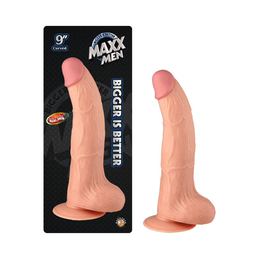 Maxx Men 9in Curved Dong Flesh-Nasstoys-Sexual Toys®