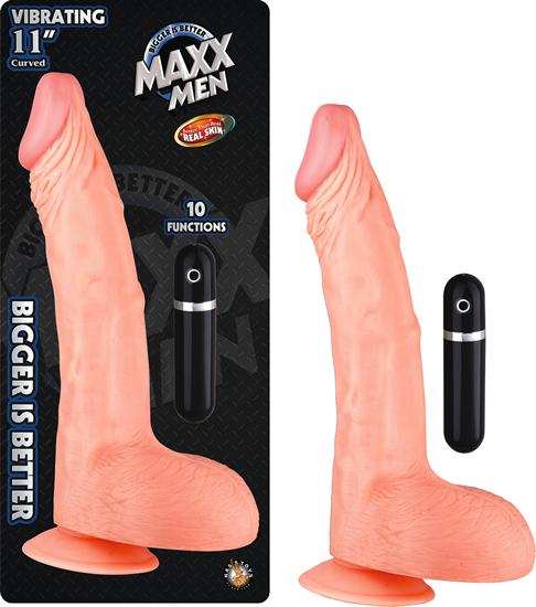 Maxx Men Vibe Curved Dong 11 inches Flesh-Nasstoys-Sexual Toys®