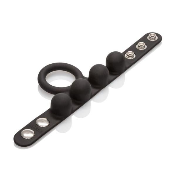 Medium Weighted C Ring Ball Stretcher Black-blank-Sexual Toys®