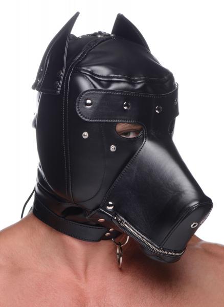 Muzzled Universal BDSM Hood Removable Muzzle Black-Master Series-Sexual Toys®