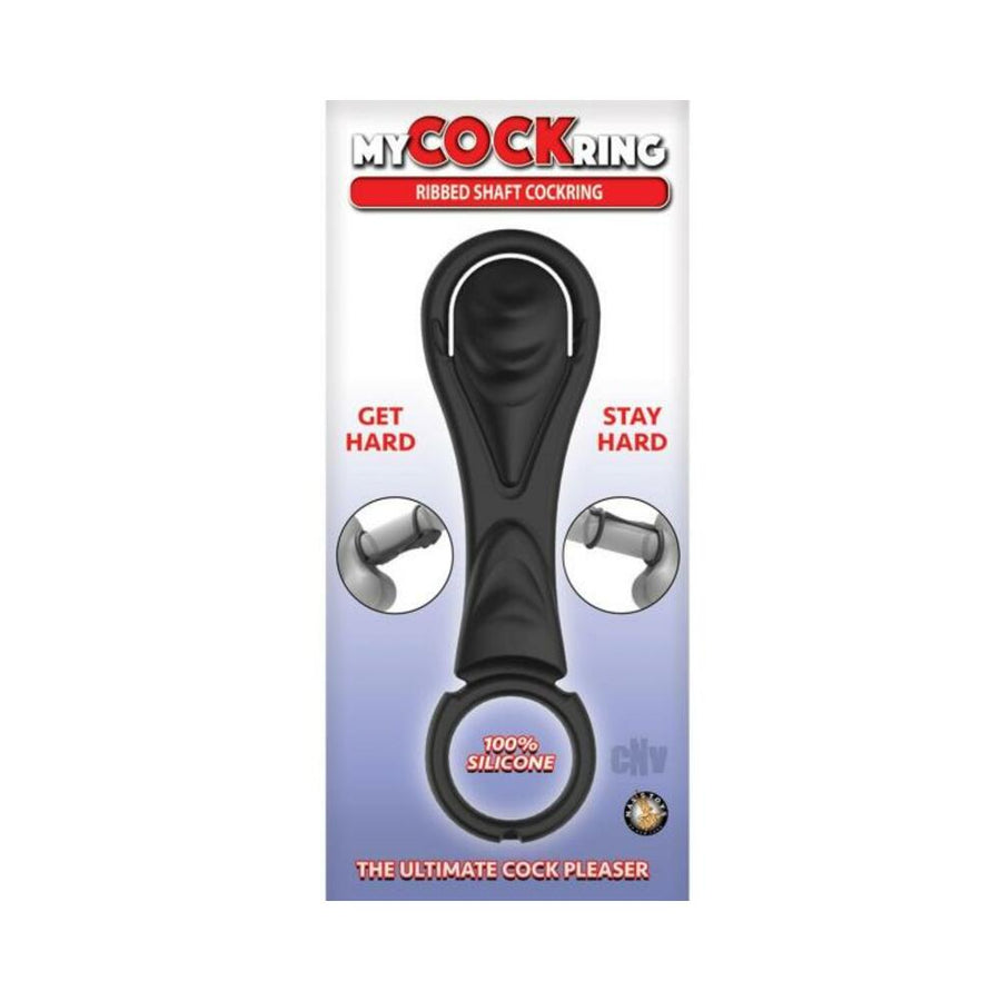 My Cockring Ribbed Shaft Cockring Black-Nasstoys-Sexual Toys®