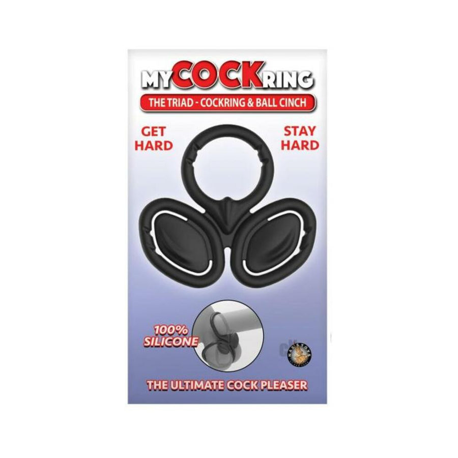 My Cockring The Triad Cockring &amp; Ball Cinch Black-Nasstoys-Sexual Toys®