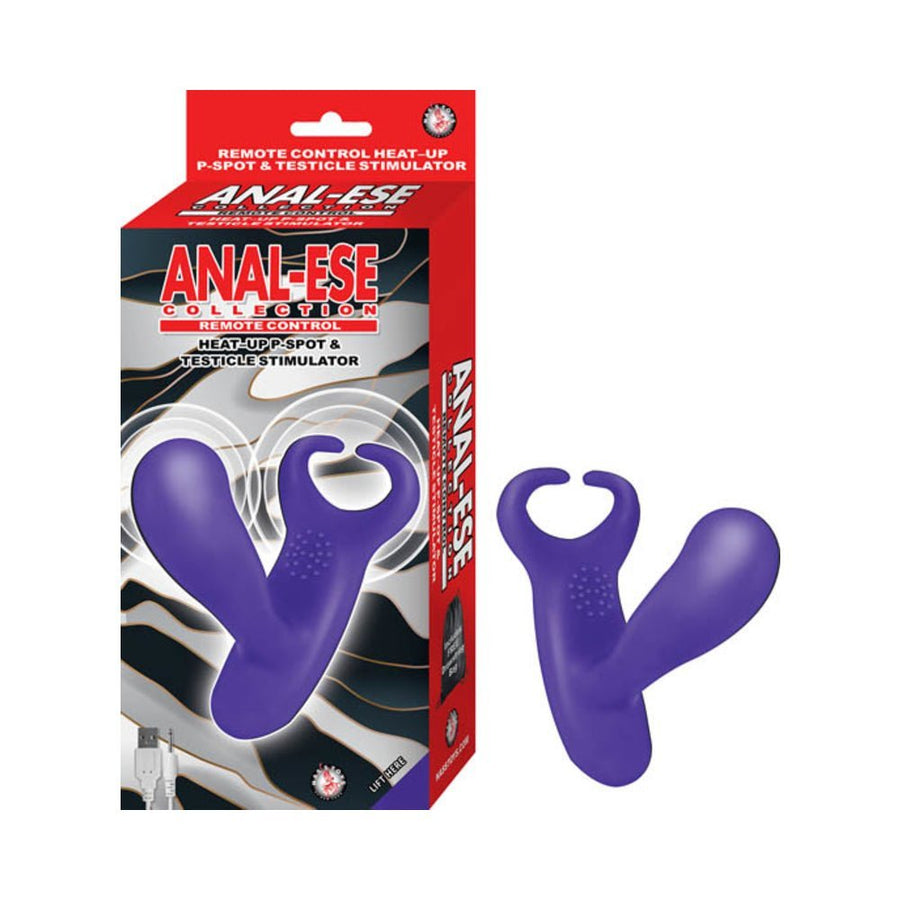 Anal-ese Collection Remote Control Heat-up P-spot &amp; Testicle Stimulator Purple-Nasstoys-Sexual Toys®