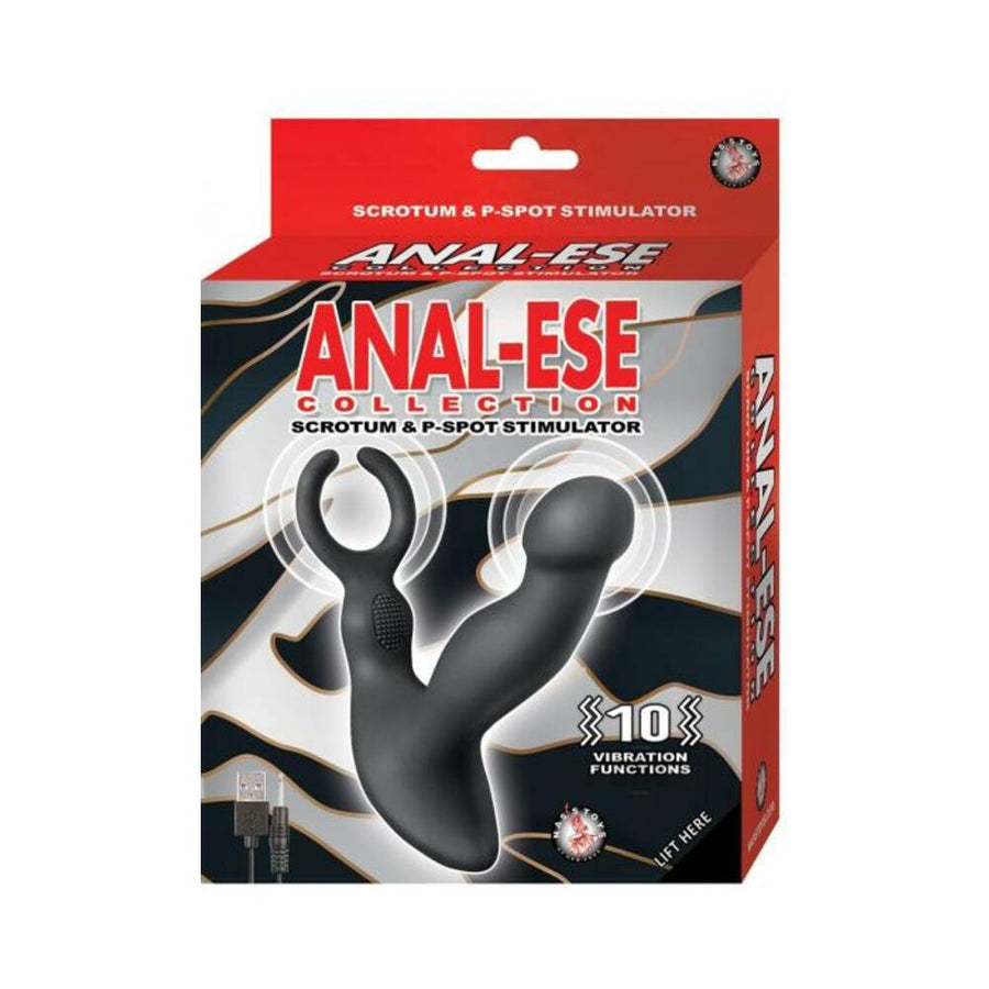 Anal-ese Collection Scrotum &amp; P-spot Stimulator - Black-Nasstoys-Sexual Toys®